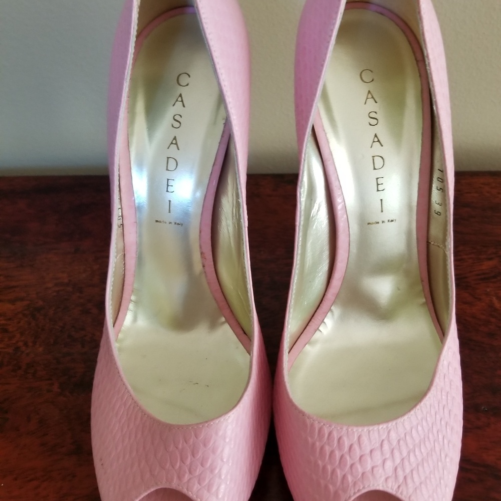 Casadei Pink Heels sz39 NWOT